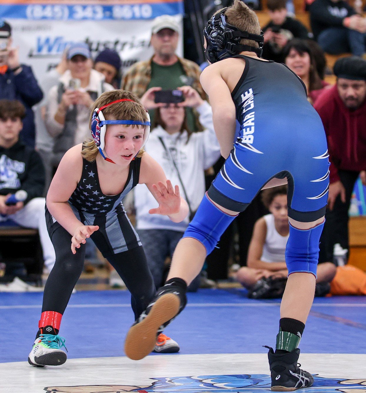 Mason Bliss wrestles during the Hudson Valley’s Premiere Youth Wrestling Tournament on March 4 at Valley Central High School.